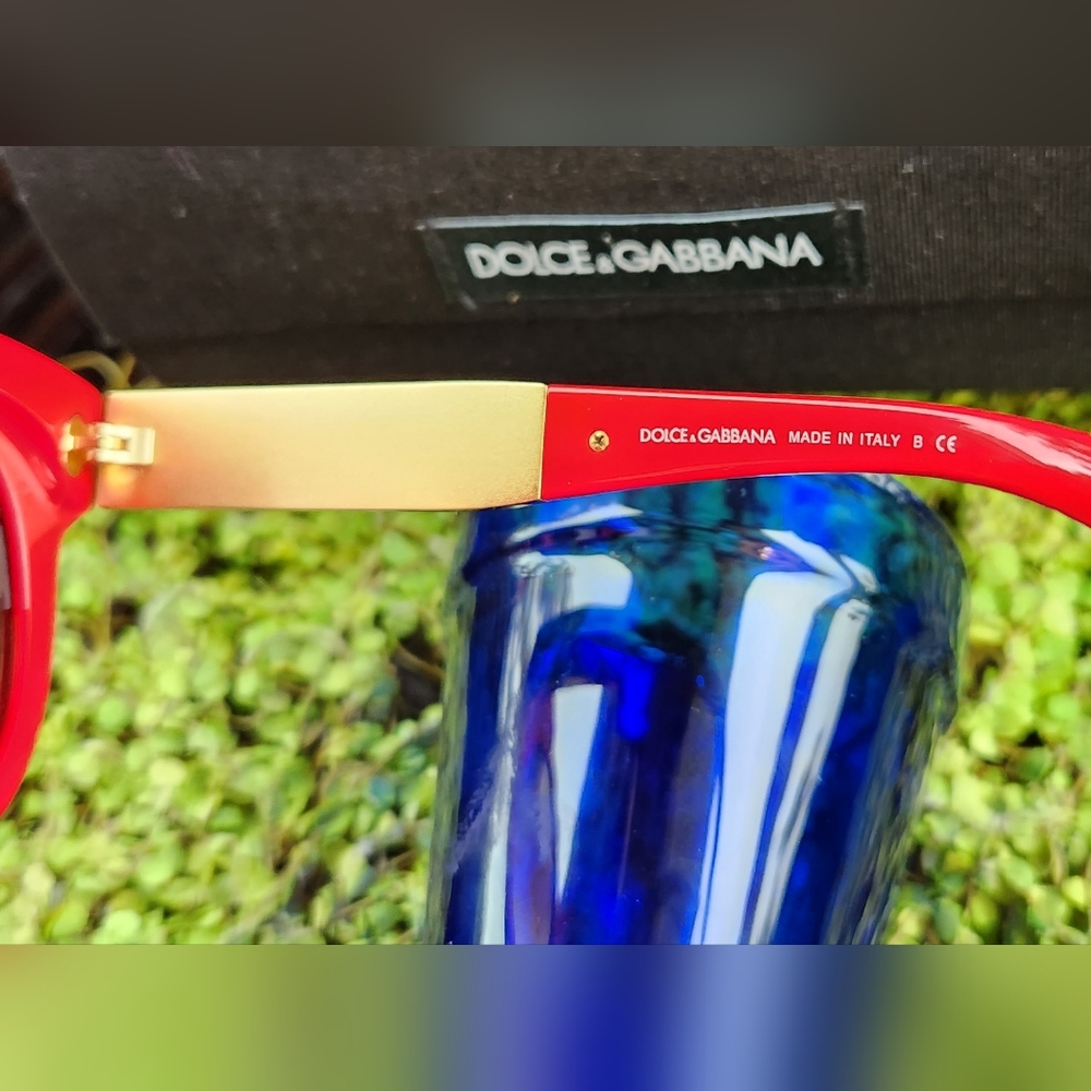 DOLCE & GABBANA Red Mosaico ARTSY Italy MOSIAC Gradient Lens Sunglasses DG 4215 - Picture 13 of 16